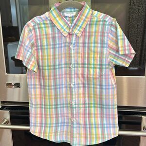 Dondolo - Boys Short Sleeve Spring Plaid Button Down - Size: 5T